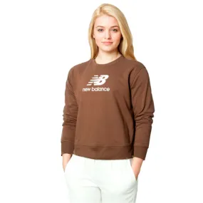 New Balance Women Essentials Stacked Logo French Terry Crewneck Sweatshirt