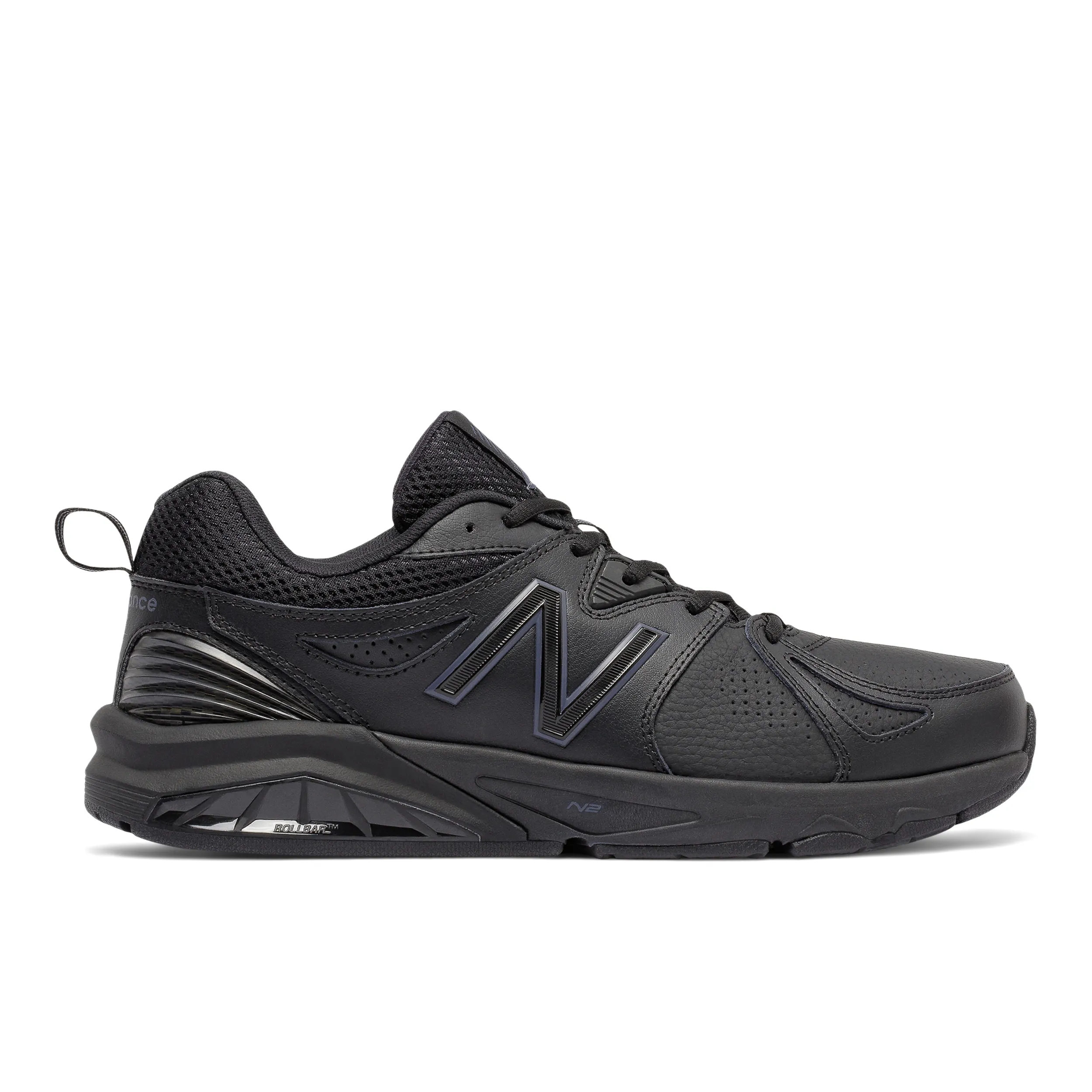 New Balance Womens 857 Training Walking Shoe- Black Leather