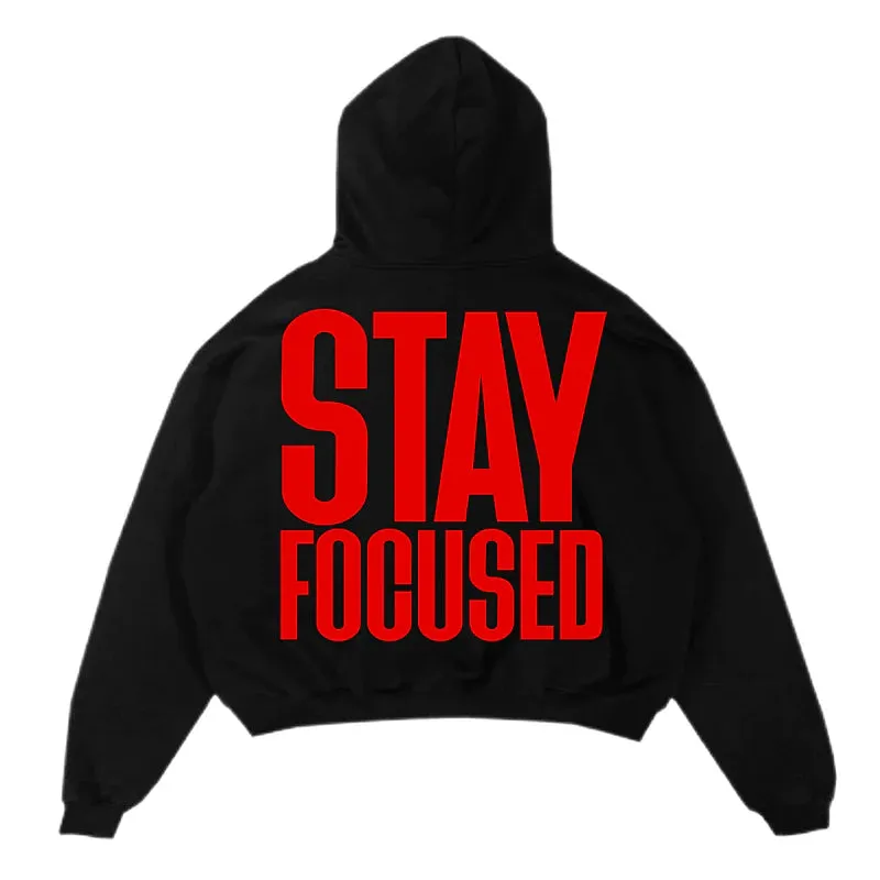 New Bara Stayed Focused Black/Red Hoodie