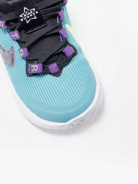 Nike  Infant Girls Nike Teal/Purple Star Runner 4 Trainers