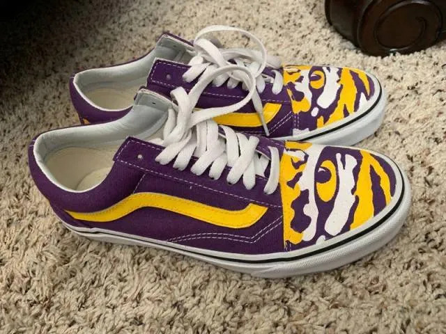 Old skool vans lsu custom