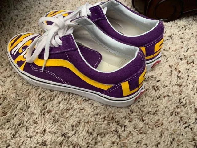 Old skool vans lsu custom