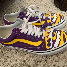 Old skool vans lsu custom