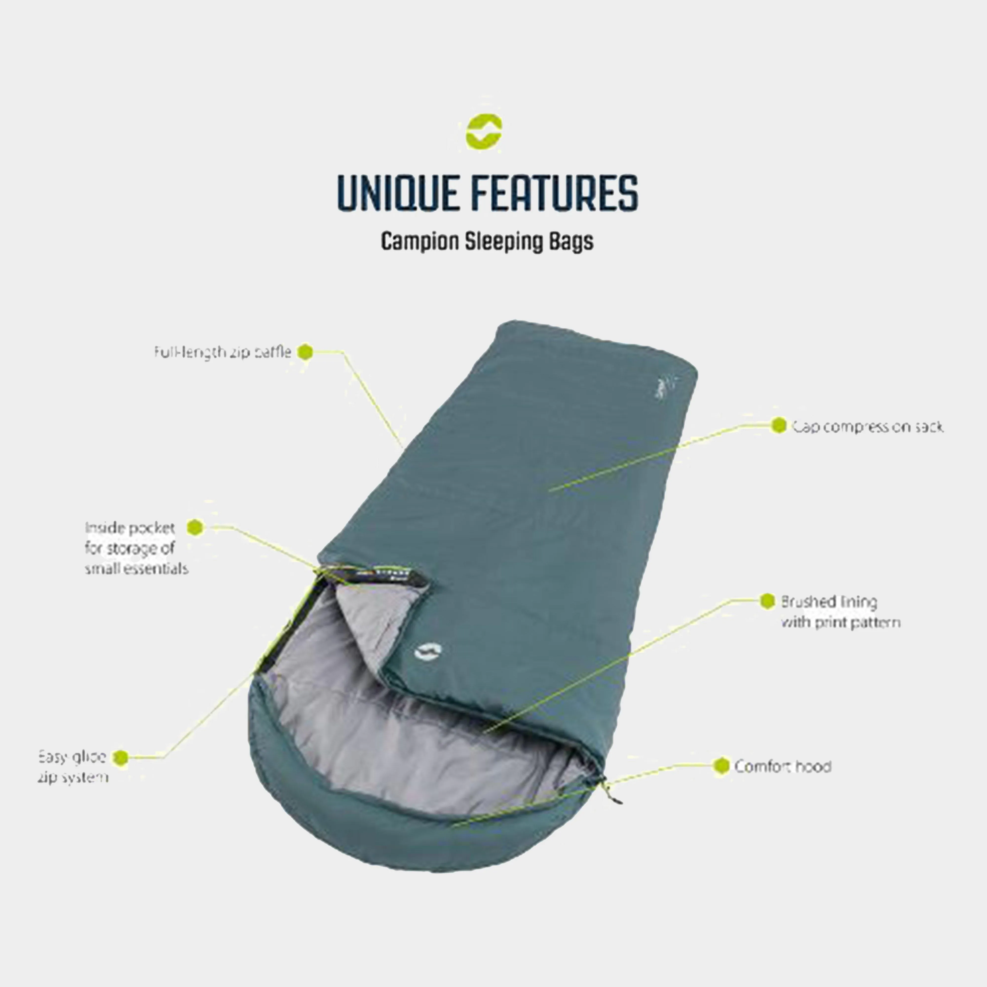 Outwell Campion Lux Single Sleeping Bag | Millets