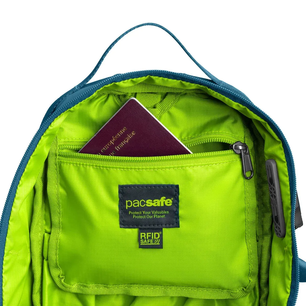 PacSafe Eco 12L Anti-Theft Sling Backpack Econyl  - Tidal Teal