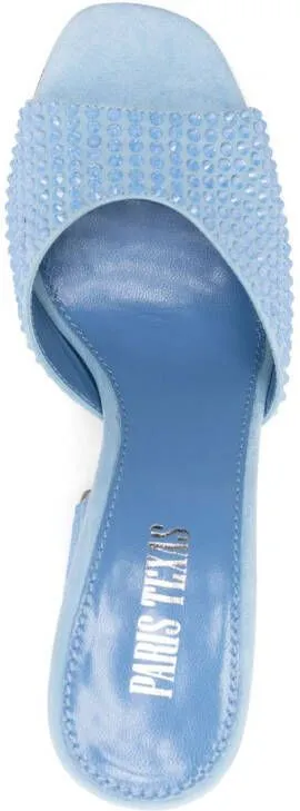 Paris Texas Holly Anja 100mm suede mules Blue