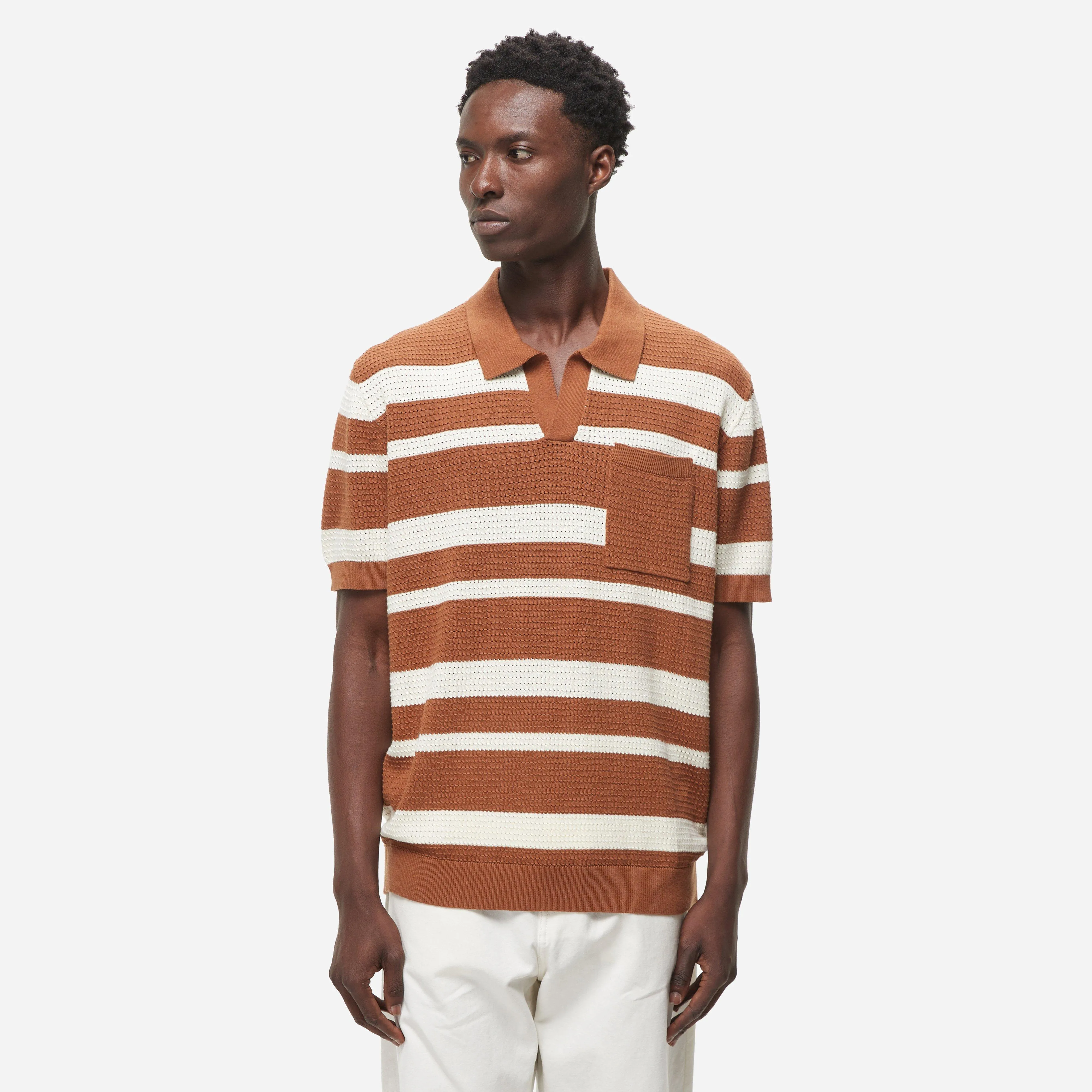 Percival Paros Striped Polo Shirt