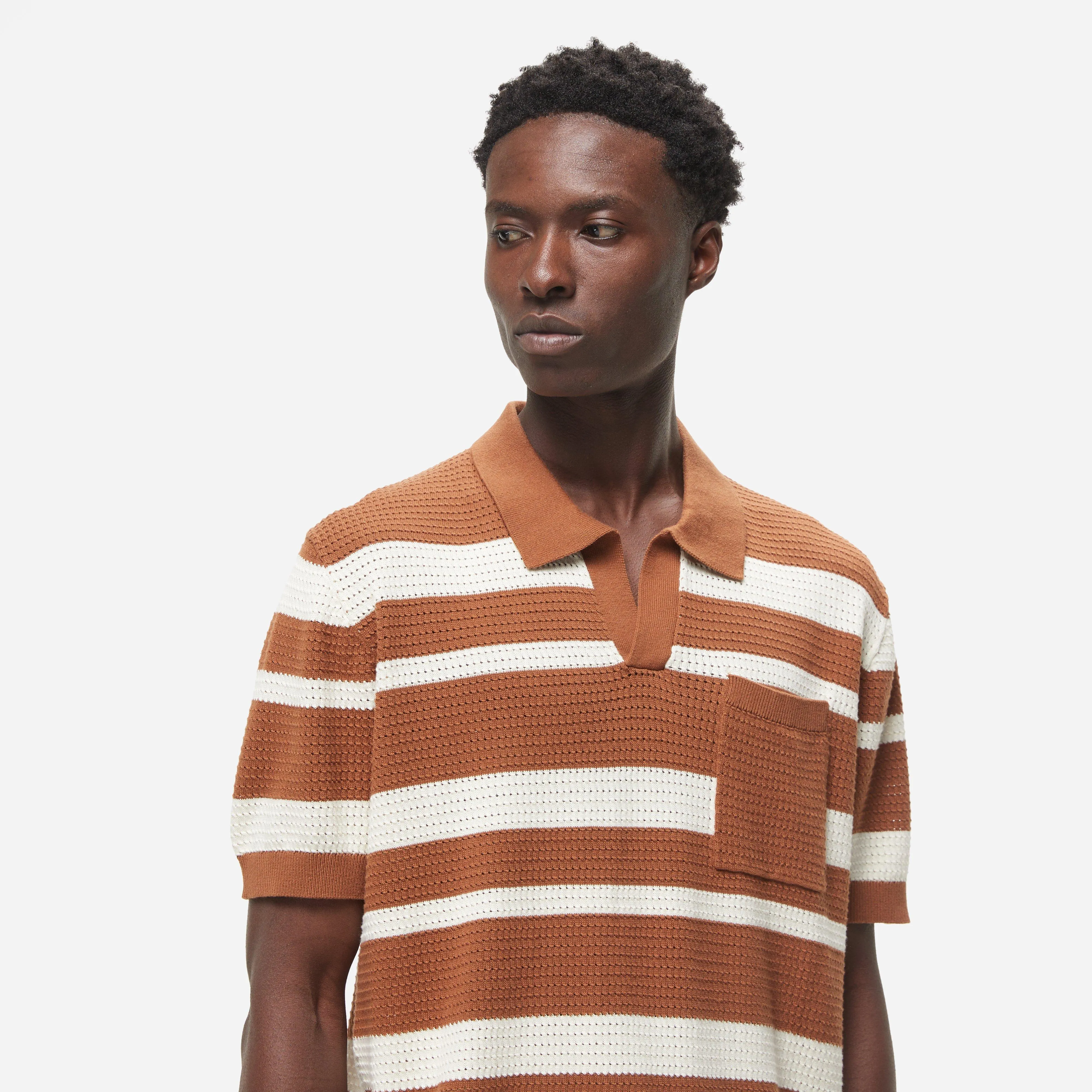 Percival Paros Striped Polo Shirt