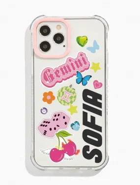 Personalised Clear Shock iPhone Case With Pink Camera Hole