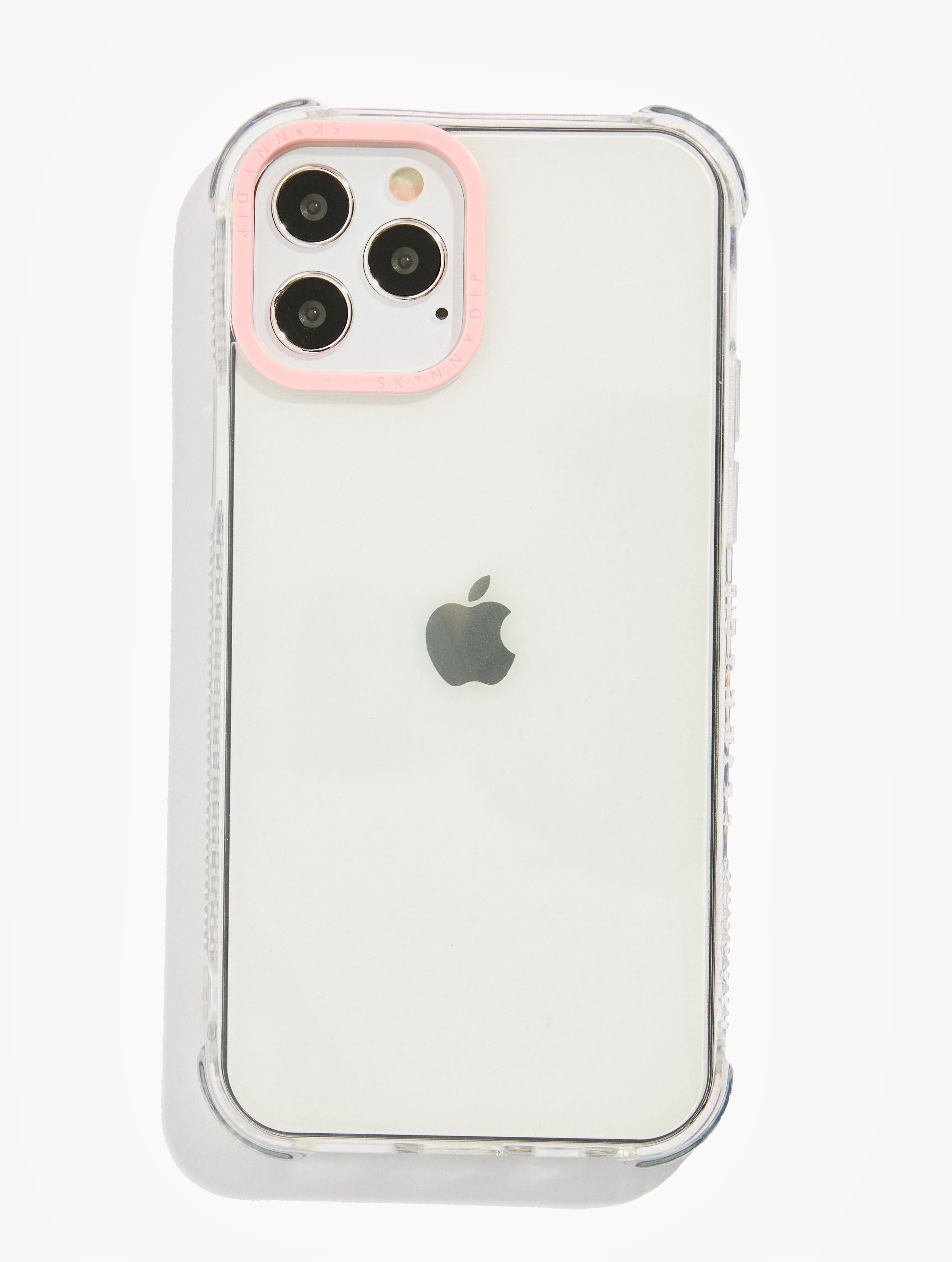 Personalised Clear Shock iPhone Case With Pink Camera Hole