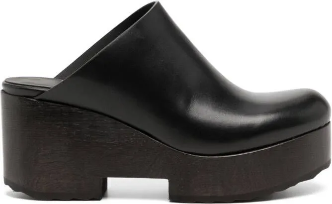 Pierre Hardy Sabot wooden platform mules Black