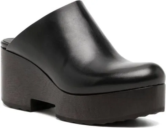 Pierre Hardy Sabot wooden platform mules Black