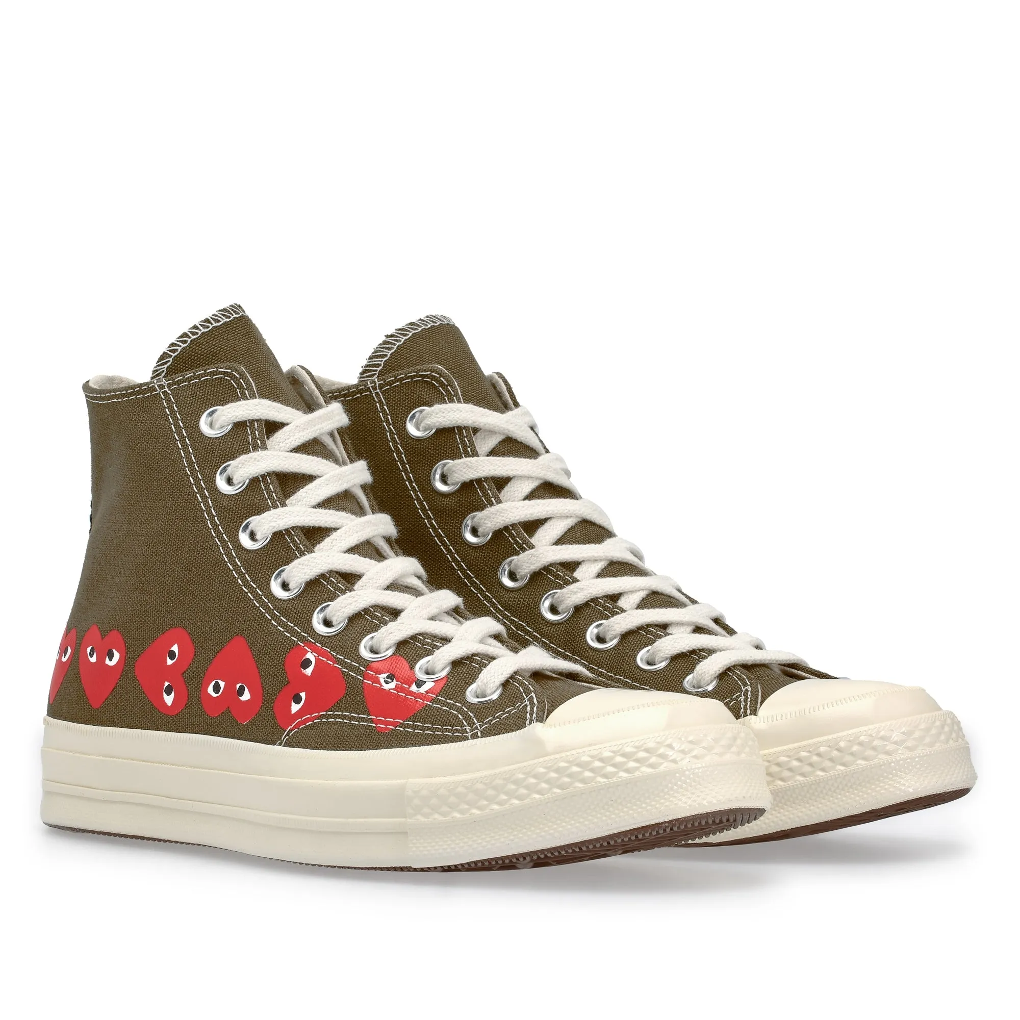 Play Converse Multi Red Heart Chuck Taylor All Star ’70 High Sneakers  Khaki