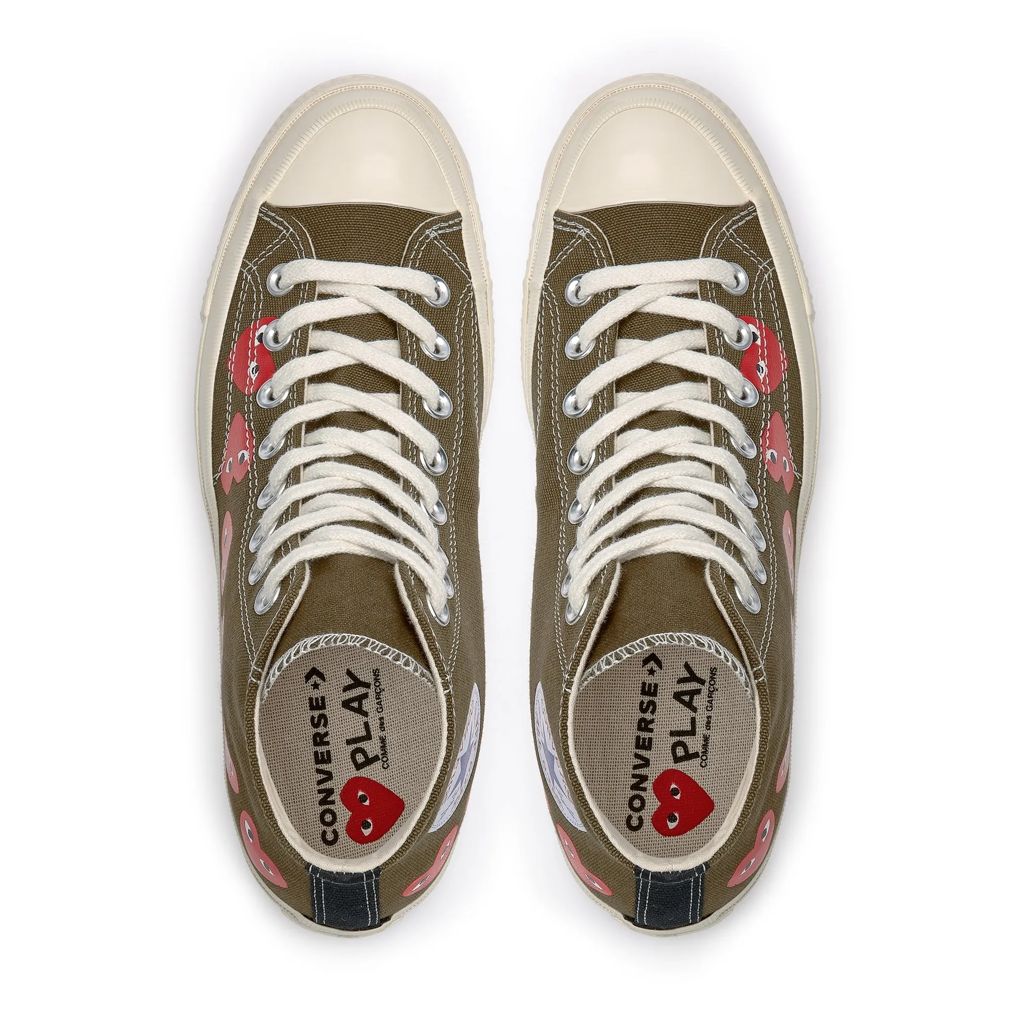 Play Converse Multi Red Heart Chuck Taylor All Star ’70 High Sneakers  Khaki