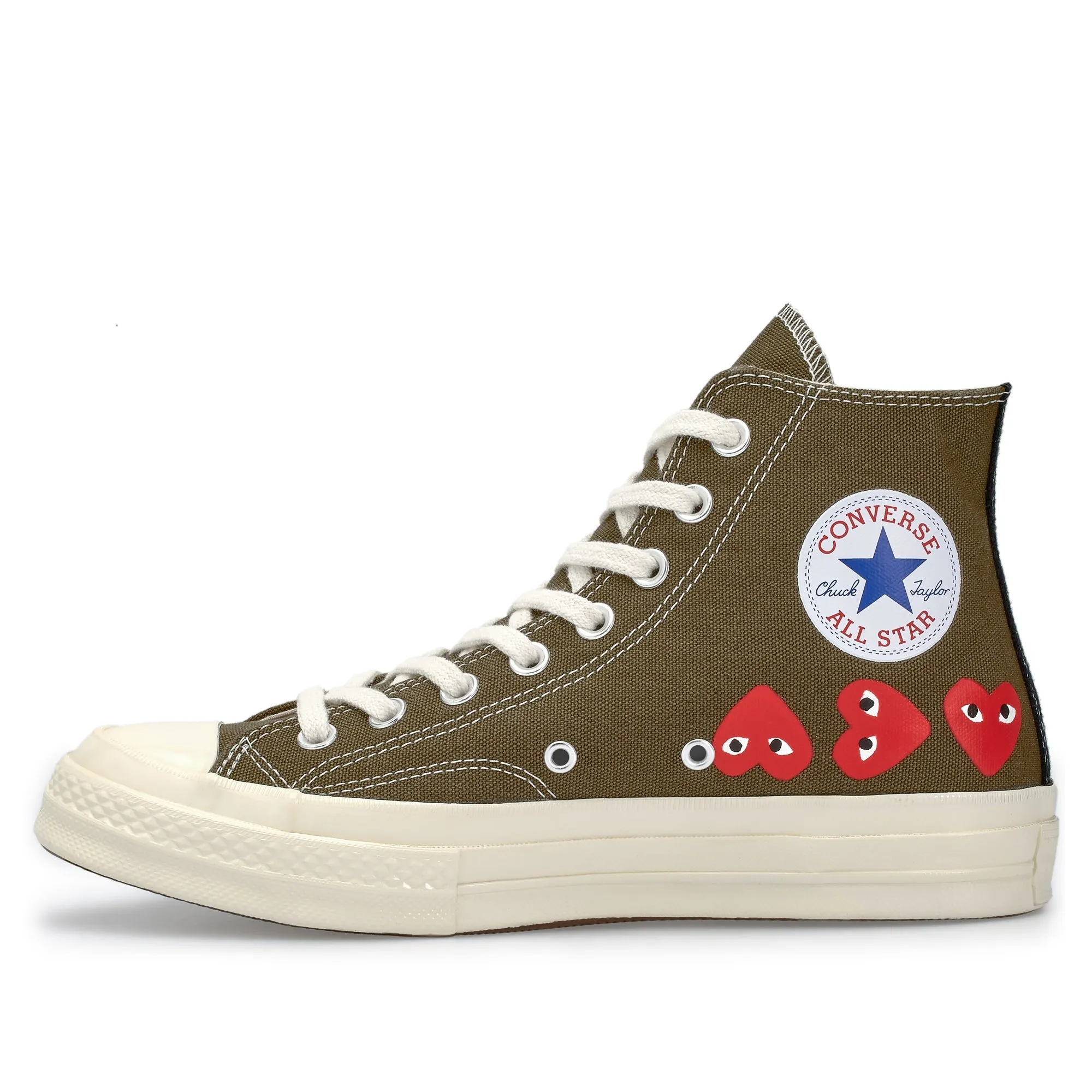 Play Converse Multi Red Heart Chuck Taylor All Star ’70 High Sneakers  Khaki