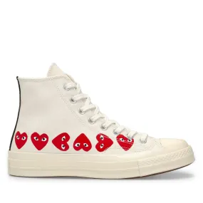 Play Converse Multi Red Heart Chuck Taylor All Star ’70 High Sneakers  White