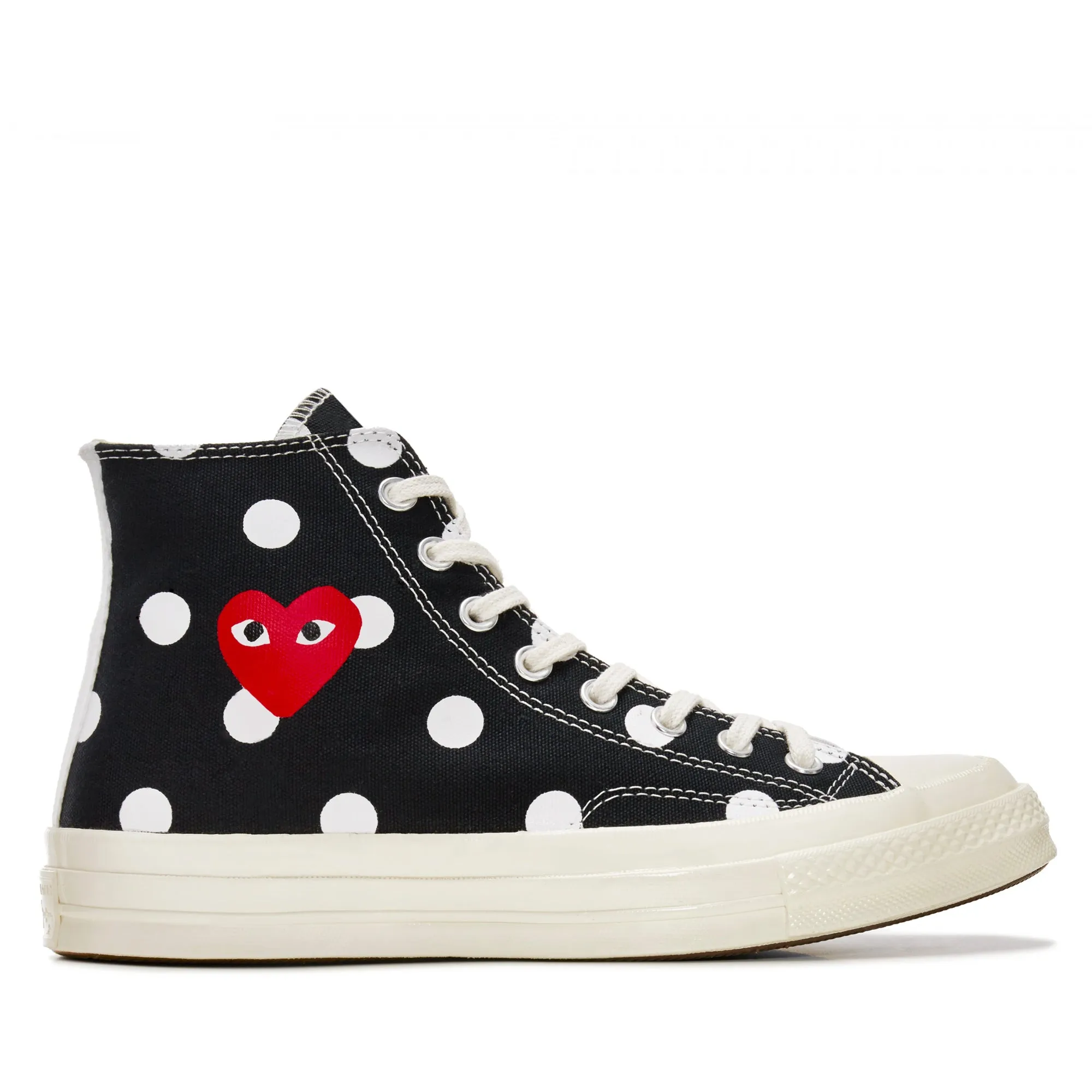 Play Converse Polka Dot Red Heart Chuck Taylor All Star ’70 High Sneakers  Black