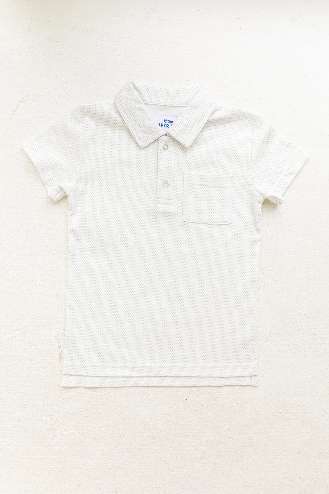 POCKET POLO - SAGE GREEN DOT