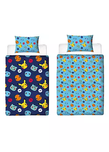 Pokemon Badges 10.5 Tog Single Coverless Duvet Cover Set | Kaleidoscope