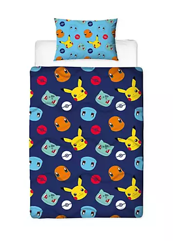 Pokemon Badges 10.5 Tog Single Coverless Duvet Cover Set | Kaleidoscope