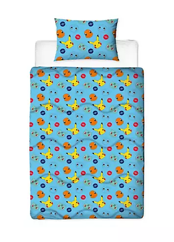 Pokemon Badges 10.5 Tog Single Coverless Duvet Cover Set | Kaleidoscope