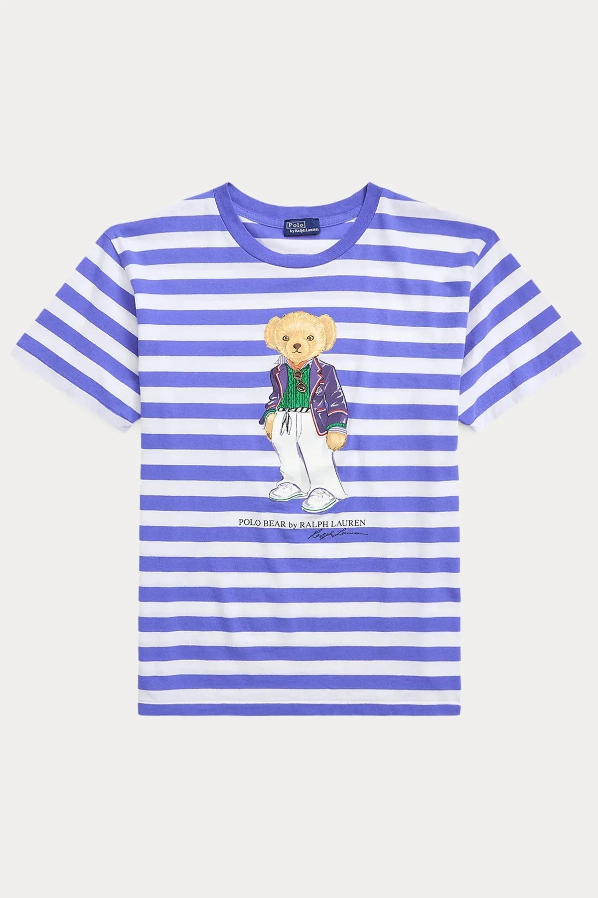 Polo Ralph Lauren Straight Fit izgili Yuvarlak Yaka Polo Bear T-shirt