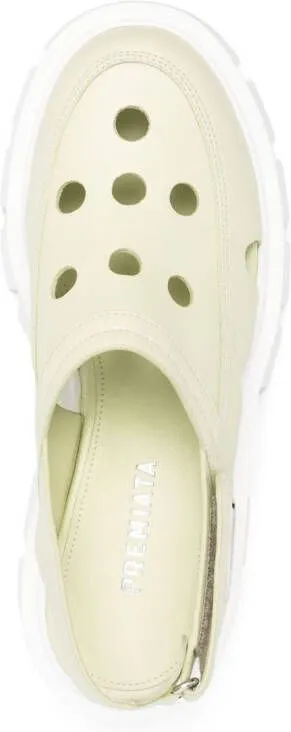 Premiata Lia platform slingback mules Green