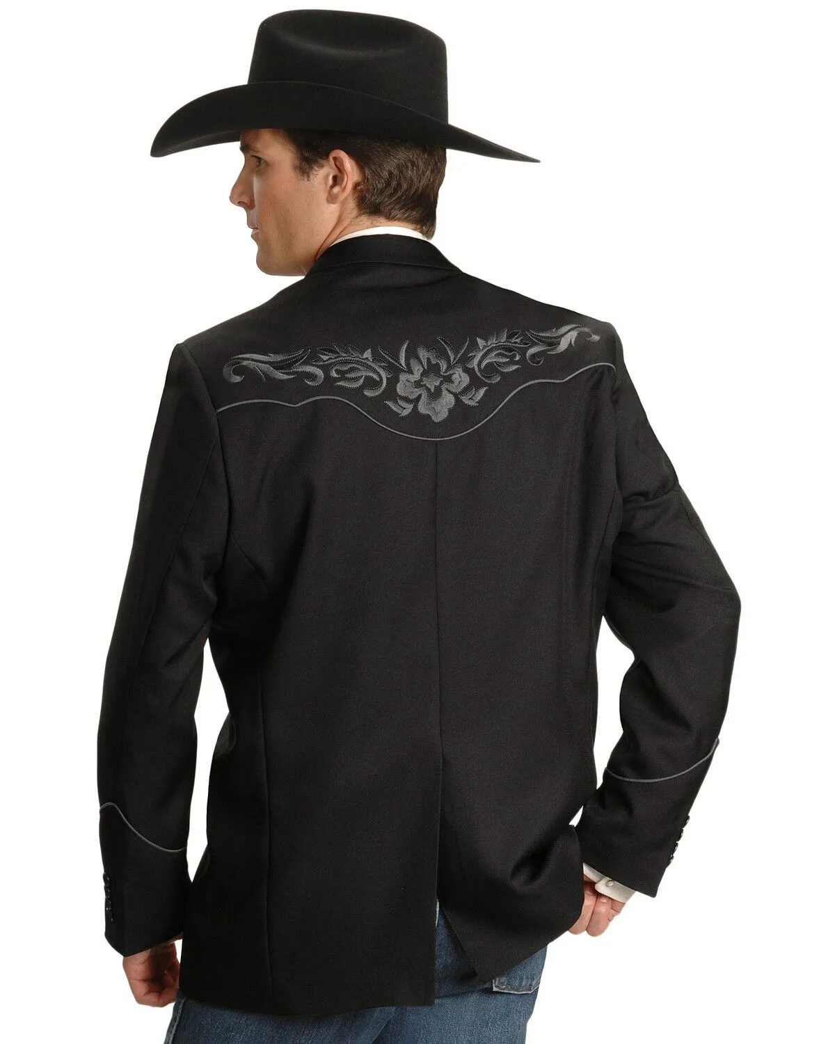 Product Name:  Scully Men's Floral Embroidery Western Jacket