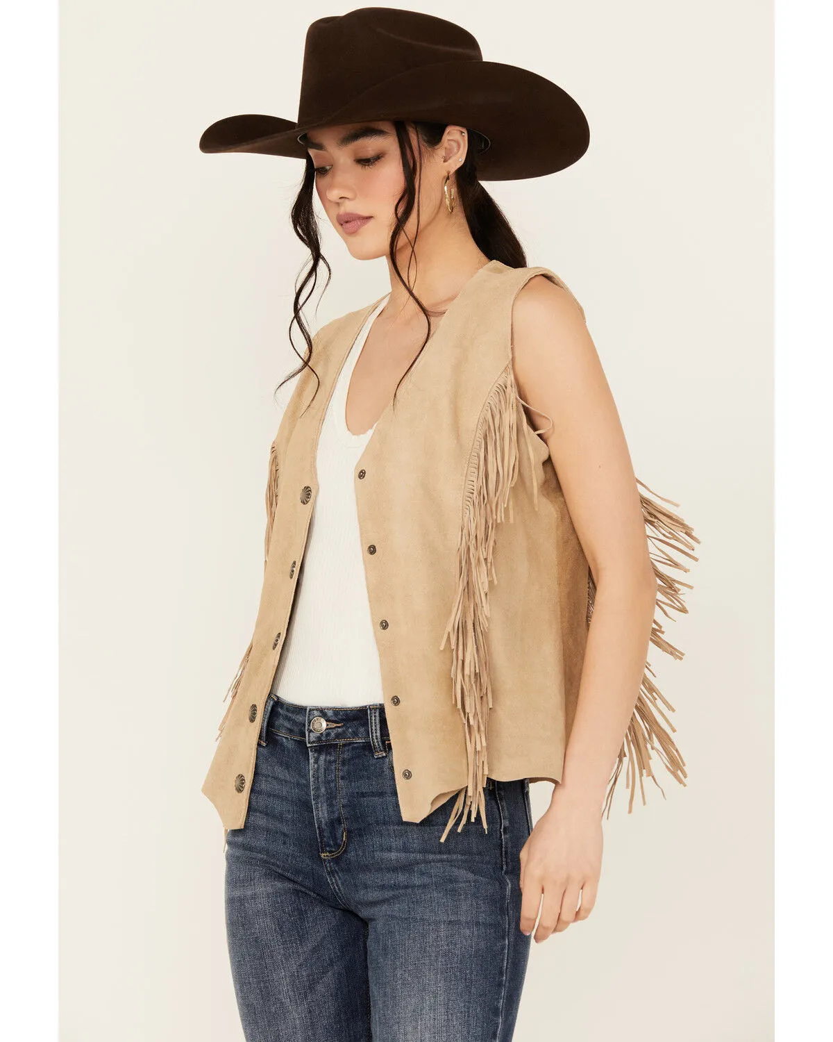 Product Name:  Scully Women's Fringe Suede Vest