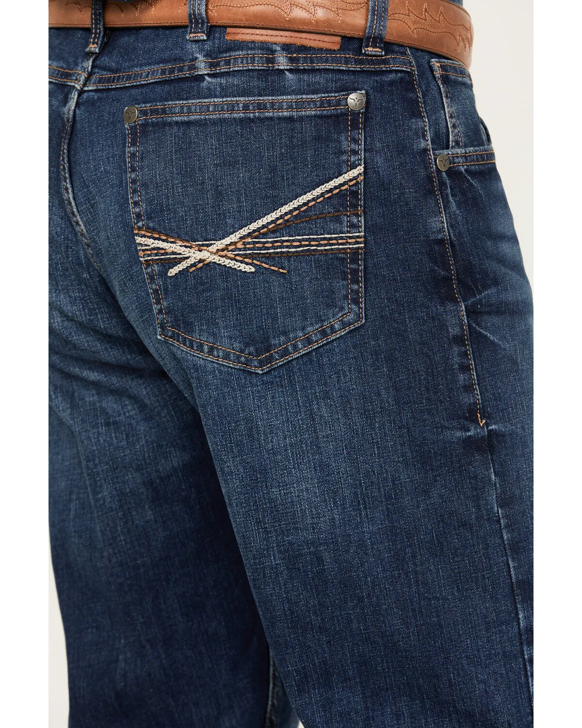 Product Name:  Wrangler Men's 20X Carlson Medium Wash Slim Straight Stretch Denim Jeans - Tall