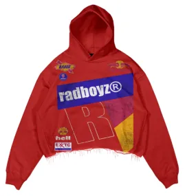 Rad Boyz Red Bull Crop Hoodie Red