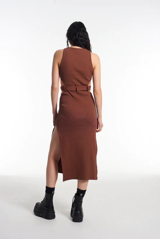 Ragged Priest – Darkside Vest Dress in Brown