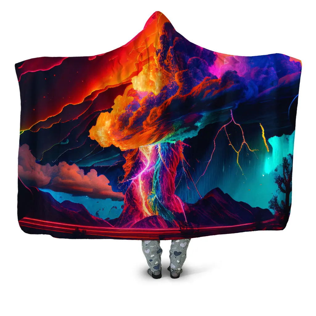 Rainbow Storm Hooded Blanket