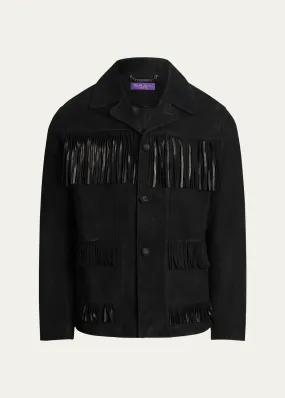 Ralph Lauren Purple Label Men's Fringed Suede Jacket