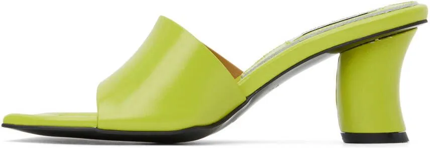 Reike Nen Green Curvy Heeled Sandals