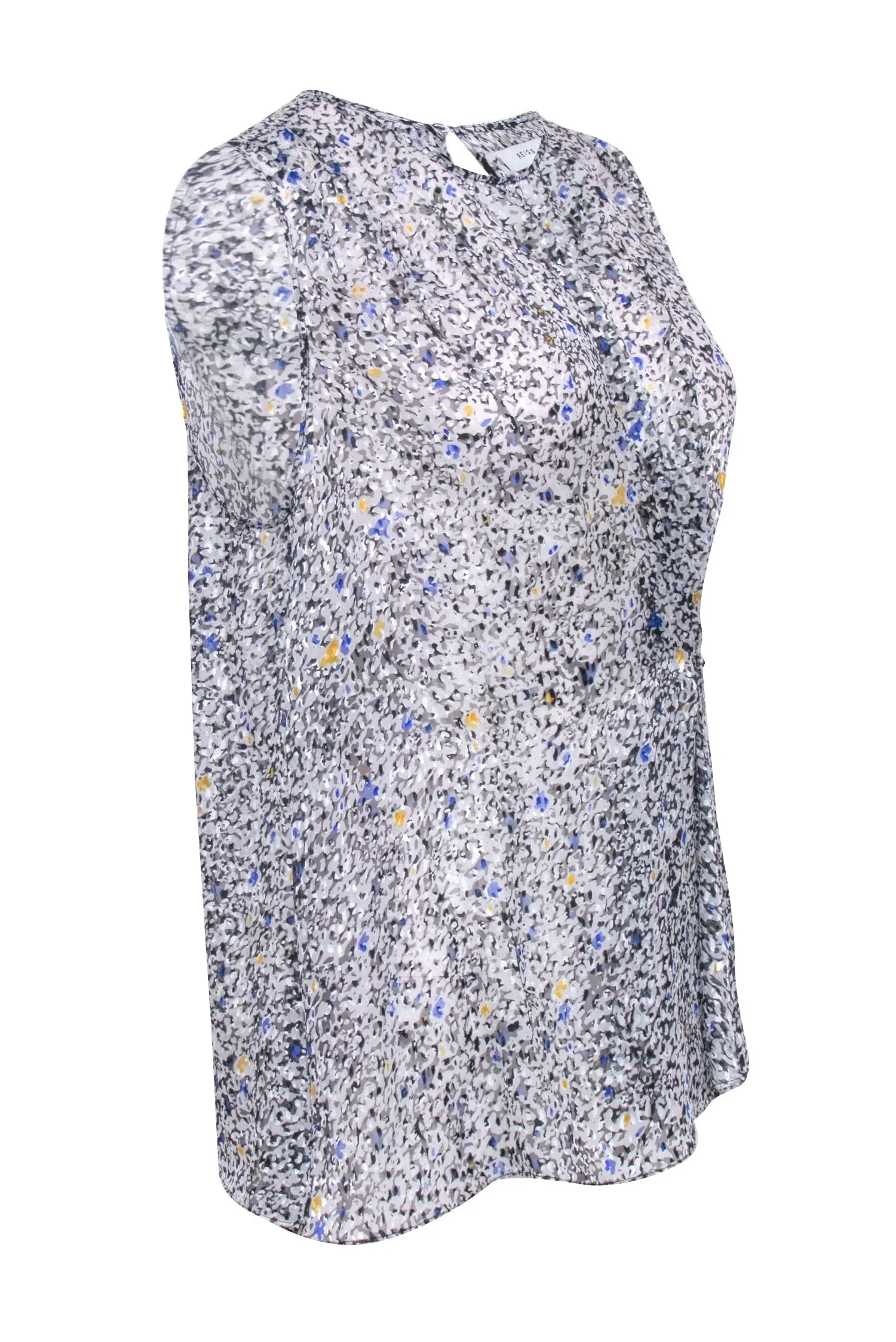 Reiss - Grey & Black Speckled Sleeveless Top Sz 10