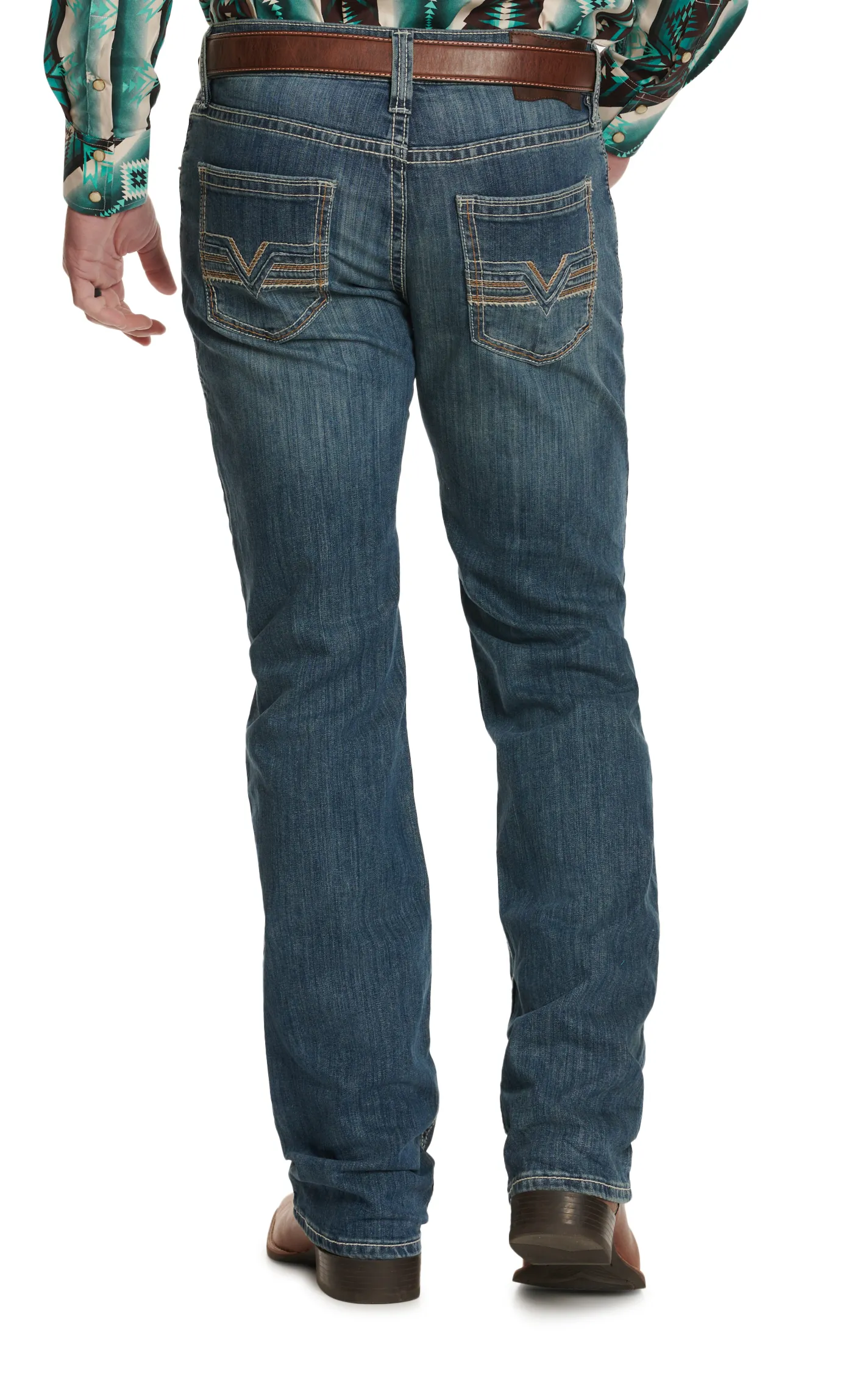 Rock & Roll Denim Men's Double Barrel Medium Wash Relaxed Straight ReFlex Jeans