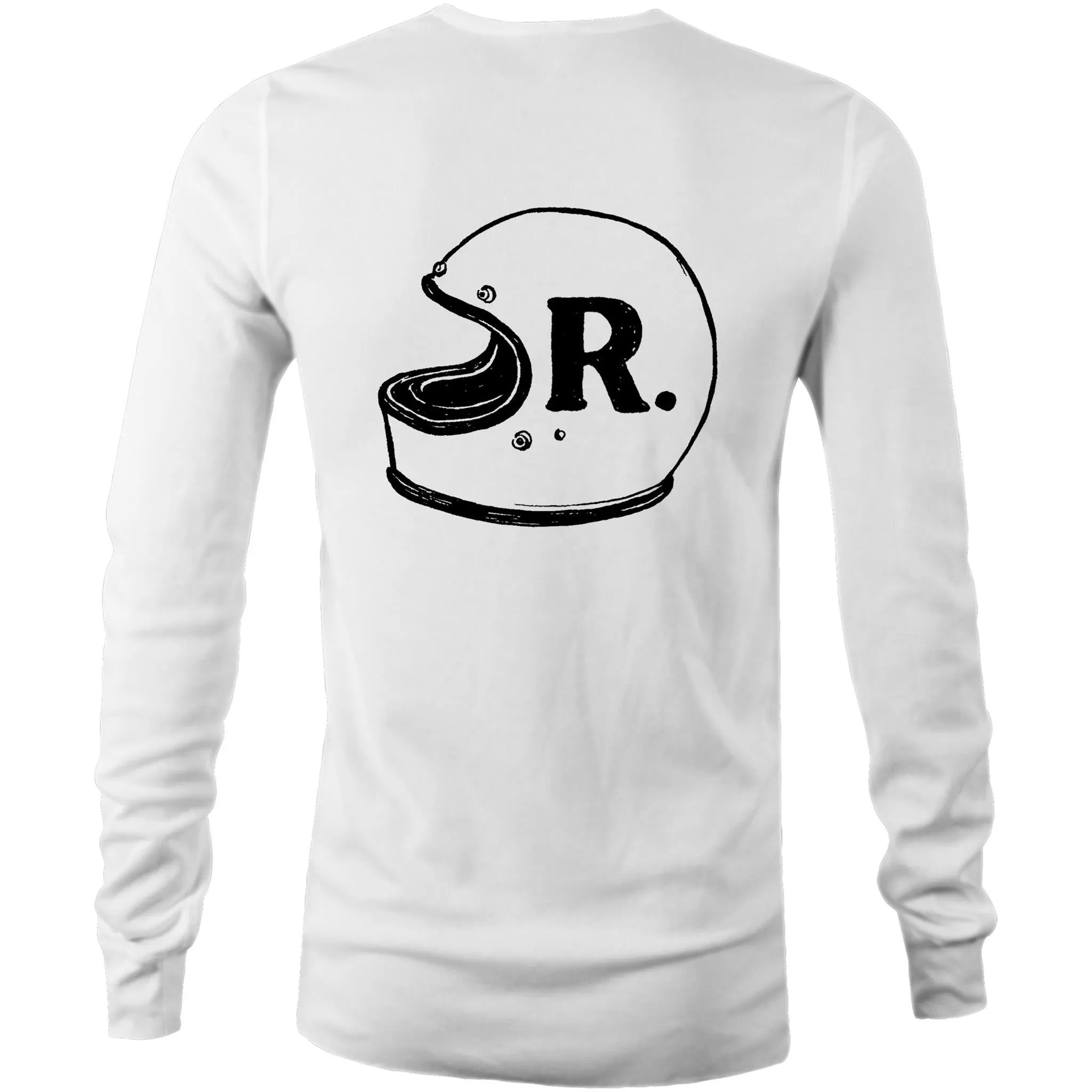 Rogue Helmet Long Sleeve Tee | White