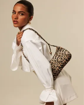 ROSABELLE SHOULDER BAG - LEOPARD SATIN