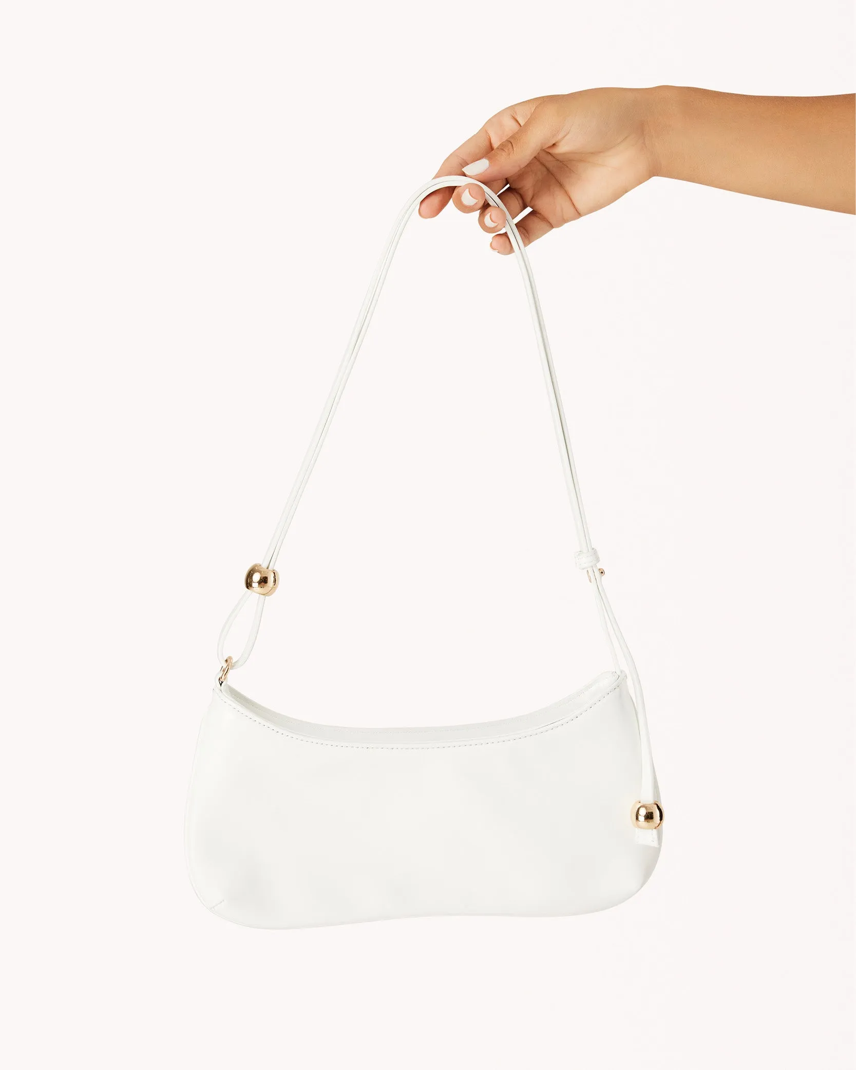 ROSABELLE SHOULDER BAG - WHITE SHINE