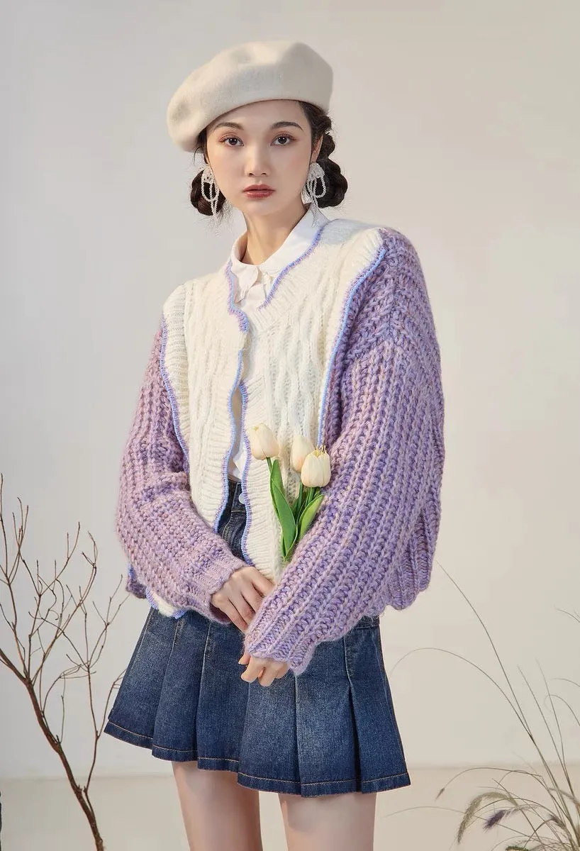 RUKIA/vintage-sense sweater for women in autumn and winter, lazy style, high-end sense, retro gentle cardigan knitted jacket V11