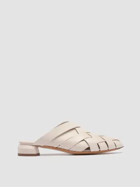 SAGE 105 - White Leather Mule Sandals