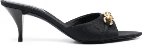 Saint Laurent Le Maillon 60 leather mules Black