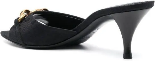 Saint Laurent Le Maillon 60 leather mules Black