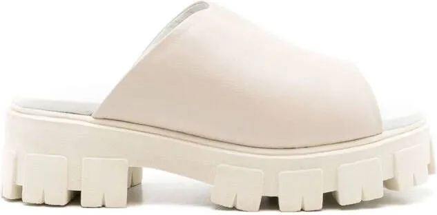 Sarah Chofakian Patty open-toe mules White