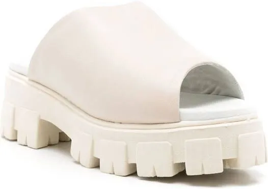 Sarah Chofakian Patty open-toe mules White