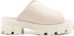 Sarah Chofakian Patty open-toe mules White