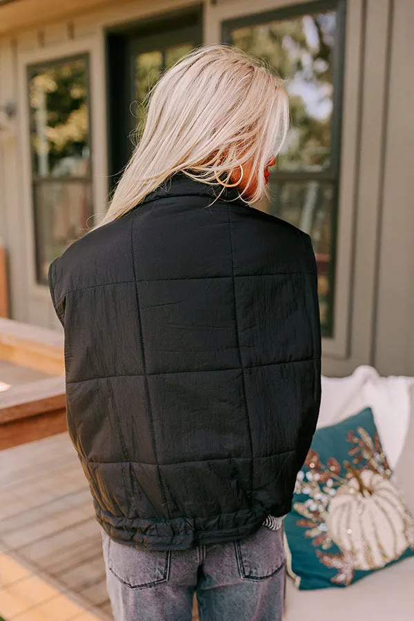 Scenic Hike Quilted Vest in Black