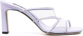 Sergio Rossi Sr Lunettes 85mm open-toe mules Purple