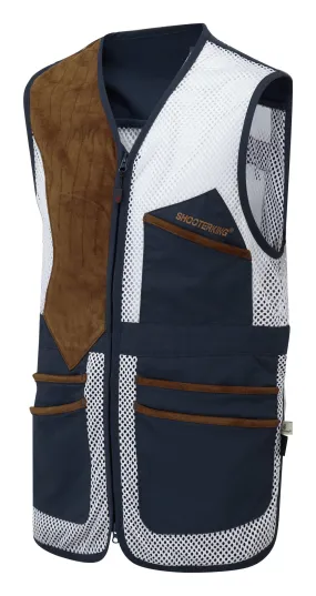 ShooterKing Clay Shooter Pro-Trap Vest – Blue/White